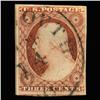 Image 1 : 1851 RARE US 3c Washington Postal Stamp Better Grade (STM-0214)