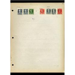 1916 Bavaria Hand Made Stamp Collection Album Page  7 Pieces (STM-0089)