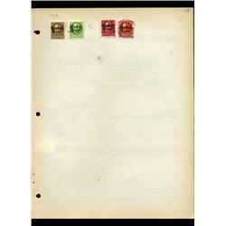 1919 Bavaria Hand Made Stamp Collection Album Page  4 Pieces (STM-0088)