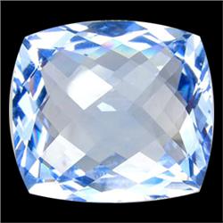 47.00ct AAA Top Sky Blue Topaz Cushion Checker Cut (GEM-19183)