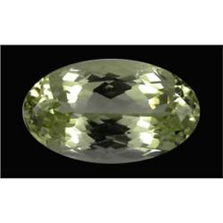 36.5ct Jumbo Sparkling Lemon Green Kunzite Oval Appraisal Estimate $5658 (GEM-18251)