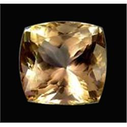 21ct Flawless Cushion Deep Patroke Yellow Kunzite Appraisal Estimate $3255 (GEM-17885A)