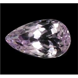 9.26ct Rich Patroke Pink Kunzite Pear Cut Appraisal Estimate $2547 (GEM-16872G)