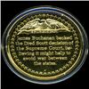 Image 2 : .75oz Franklin Mint PR70 DCAM 24k plated Sterling Silver Round History of the American Presidency J.
