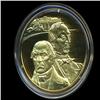Image 1 : .75oz Franklin Mint PR70 DCAM 24k plated Sterling Silver Round History of the American Presidency J.