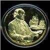 Image 1 : .75oz Franklin Mint PR70 DCAM 24k plated Sterling Silver Round History of the American Presidency J.
