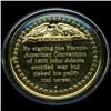 Image 2 : .75oz Franklin Mint PR70 DCAM 24k plated Sterling Silver Round History of the American Presidency J.