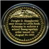 Image 2 : .75oz Franklin Mint PR70 DCAM 24k plated Sterling Silver Round History of the American Presidency D.