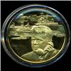 Image 1 : .75oz Franklin Mint PR70 DCAM 24k plated Sterling Silver Round History of the American Presidency J.