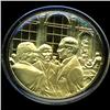 Image 1 : .75oz Franklin Mint PR70 DCAM 24k plated Sterling Silver Round History of the American Presidency W.