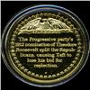 Image 2 : .75oz Franklin Mint PR70 DCAM 24k plated Sterling Silver Round History of the American Presidency W.