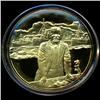 Image 1 : .75oz Franklin Mint PR70 DCAM 24k plated Sterling Silver Round History of the American Presidency T.