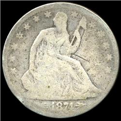 1874 Seated Half Circulated (COI-5825)