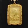 Image 2 : Heavy 24k Gold Filled Thai Buddha Amulet With Gold Layered Necklace  (JEW-161)
