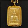 Image 3 : Heavy 24k Gold Filled Thai Buddha Amulet With Gold Layered Necklace  (JEW-161)