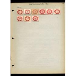 1920 Lichtenstein Hand Made Stamp Collection Album Page  8 Pieces (STM-0085)