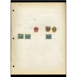 1920 Bavaria Hand Made Stamp Collection Album Page  6 Pieces (STM-0090)