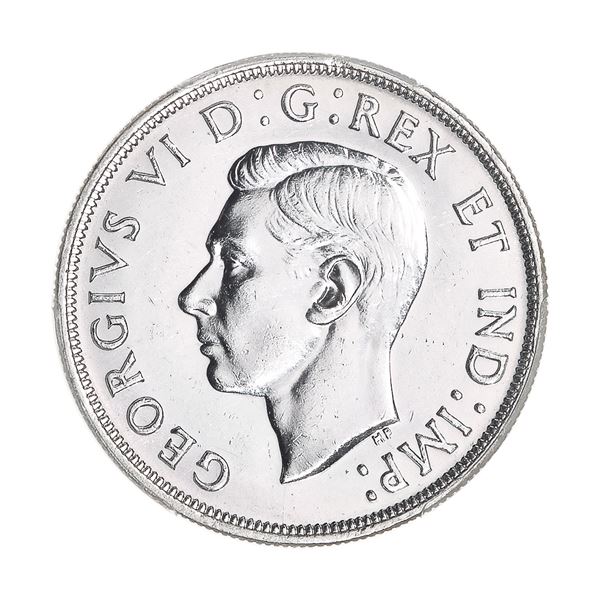 Canada. George VI (1936-1952). Silver Dollar, 1947. Pointed "7", quadrupled HP. (KM-37) PCGS AU58,