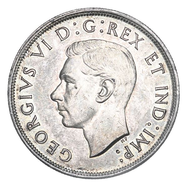 Canada. George VI (1936-1952). Silver Dollar, 1947 maple leaf. (KM-37),