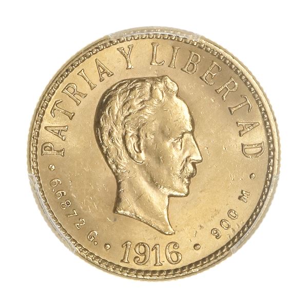 Cuba. Republica. Gold 4 Pesos, 1916 (KM-18), PCGS MS62