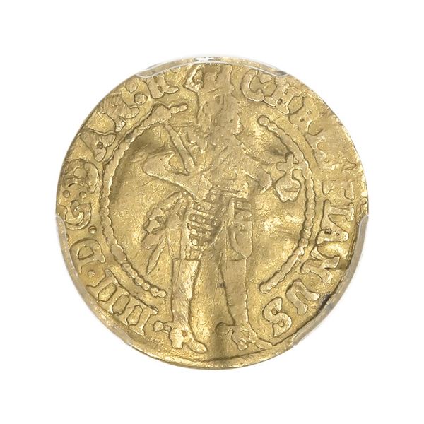 Denmark, Christian IV 1 Ducat Gold PCGS Genuine Mount Removed - VF Detail, 1648 (KM-141)