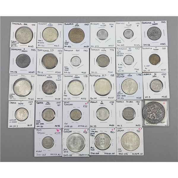 Eastern Europe. Lot of Silver and AE 20th Century Minors.,
