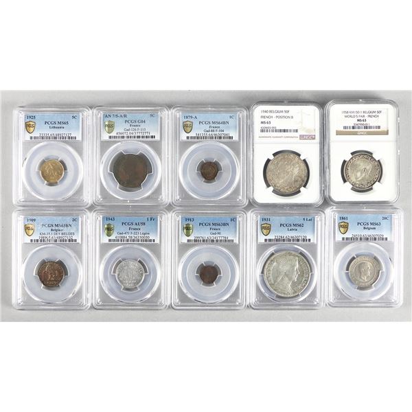 Europe. Lot of encapsulated Silver and AE issues, 18th-20th Century.,
