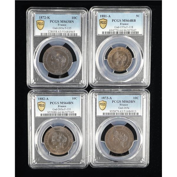 France. Third Republic. Group of high-grade 19th Century AEs.,