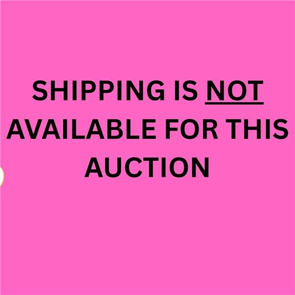 NO SHIPPING FOR THIS AUCTION