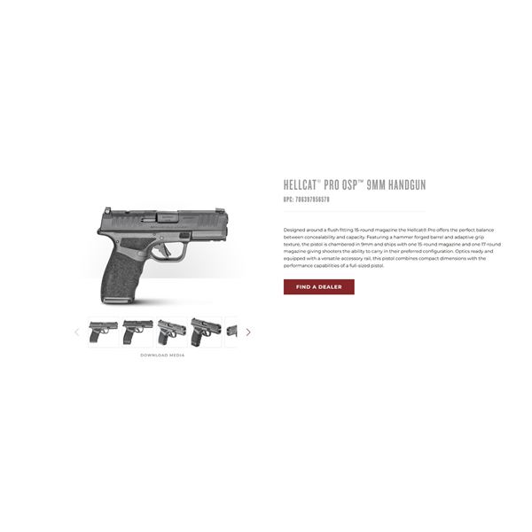 Springfield Armory Hellcat Pro OSP — 9mm Pistol