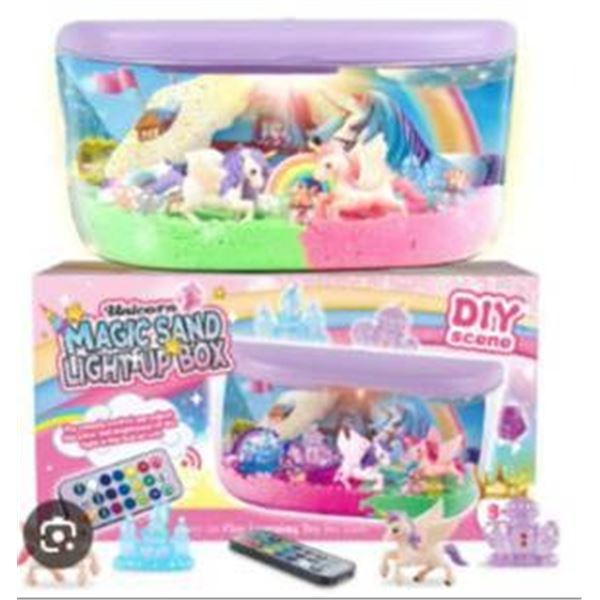 Unicorn Magic Sand Light-Up Box DIY Scene with Remote Control