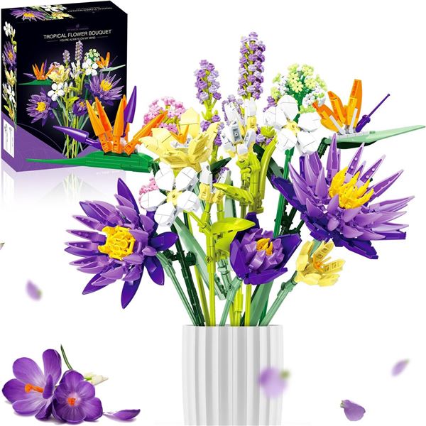 Botanical Garden Tropical Flower Bouquet Kit with 838 Pieces