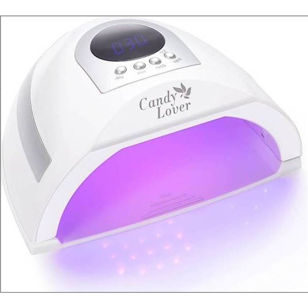 Candy Lover 2-in-1 132W Smart Nail Lamp with Digital Timer and UV/LED Source
