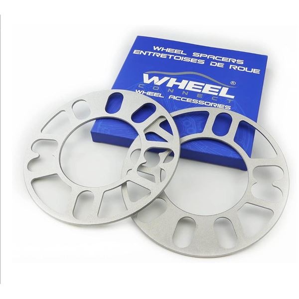 Wheel Connect 12mm Wheel Spacers, 6-Lug Fit, Anodised Black, Pack of 2