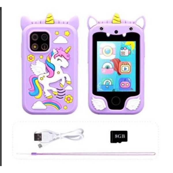 Kids Unicorn-Themed Touch Smartphone Toy, Purple