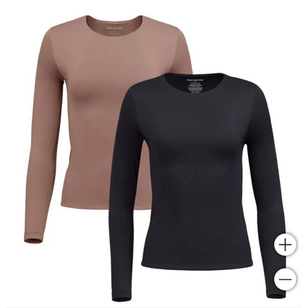 Frank And Oak Women's Smoothing Contour Long Sleeve Tee, Size S/P