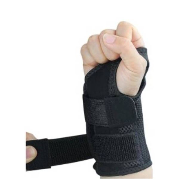 Wrist Support Brace for Carpal Tunnel Pain Relief (Black, Right Hand, L/XL)