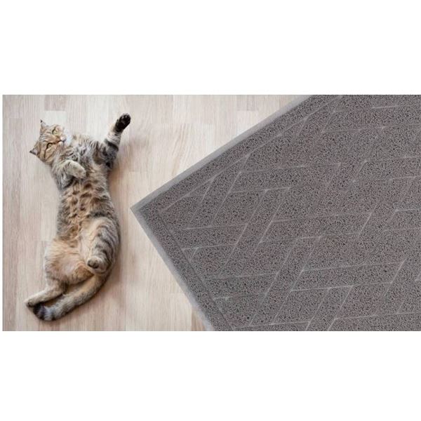 Purple Pet Jumbo Litter Mat for Pets with Varying Colors and Super Soft Texture Grey