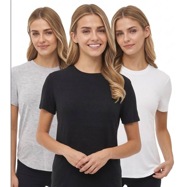 Bench Ladies Comfort T-Shirts, Size M/M, 3-Pack Multi-Color