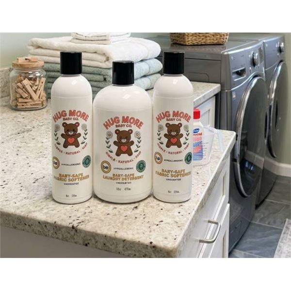 Hug More Baby Co. Unscented Laundry Detergent And Fabric Softener Set