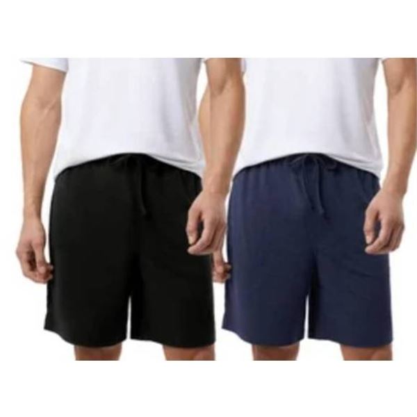 32 Degrees Heat Men's 2-Pack Lounge Shorts, L/G, Black/Navy