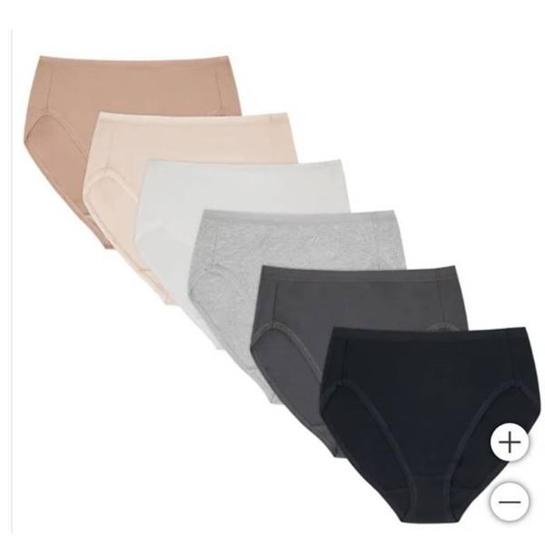 Room Service Hi-Cut Classic Fit Underwear 6-Pack, Size Large (L/G)