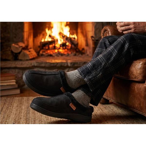 Dearfoams Men's Slippers, Medium (US 9-10, EU 42-43, UK 8-9)