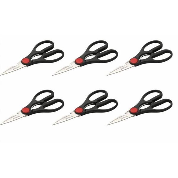 Lot of 6 Good Cook Precision Kitchen Scissors With Multipurpose Blades