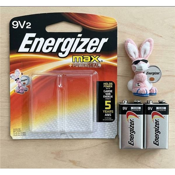 Lot of 6 - Packs Energizer Max 9V Alkaline Batteries (2 per pack, 12 Total)