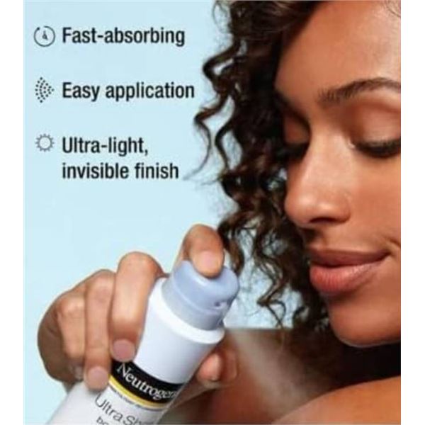 Neutrogena Ultra Sheer Body Mist Sunscreen SPF 60 141 g 3-Pack