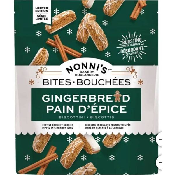 Nonni's Bakery Bites Gingerbread Biscotti 794g Limited Edition