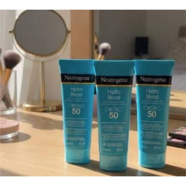 Neutrogena Hydro Boost Water Gel Lotion Sunscreen SPF 50, 3 x 88 mL