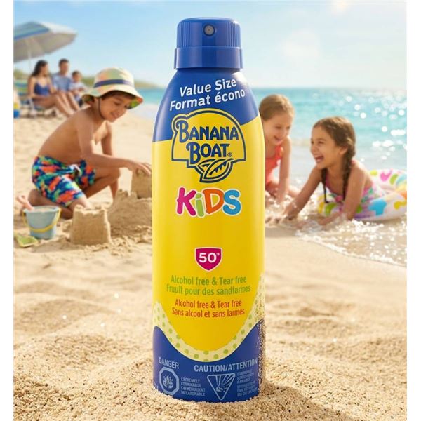 Banana Boat Kids Sunscreen Spray, SPF 50, Set of 3, 6 oz Each