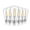 Image 1 : LED Edison Bulb 6-Pack, 60W Equivalent, 700 Lumens, ST58 Model
